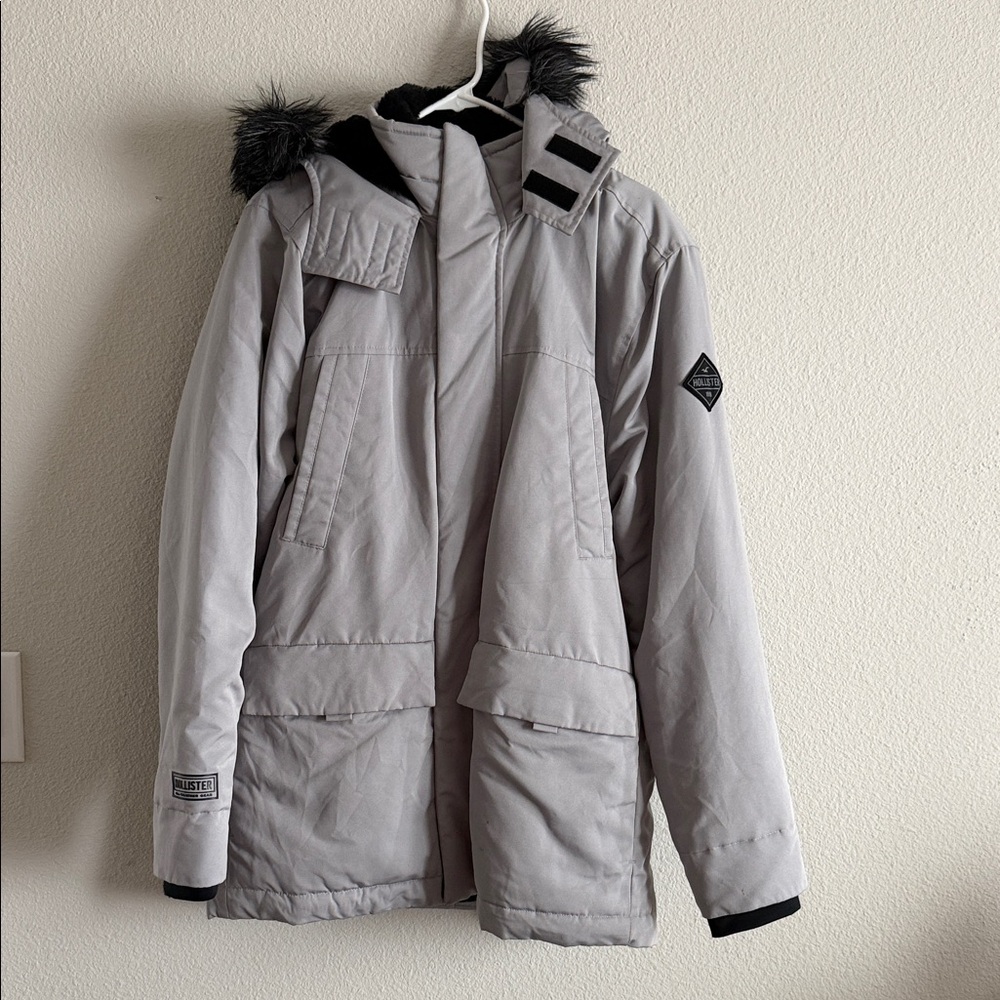 Hollister Gray Jacket with Black Accents